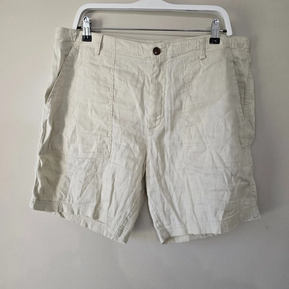Vineyard Vines Men's Chino Shorts‎ Beige Linen Blend Size 36